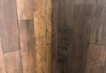 Flooring Depot Dark Wood Look Shower